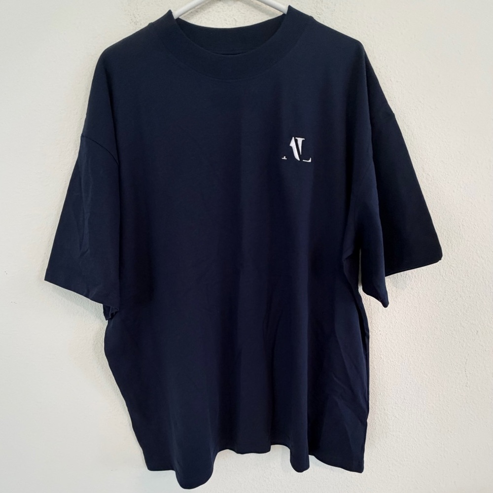 Men's Navy Short-Sleeve T-Shirt - Logo Detail